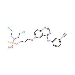 C#Cc1cccc(Nc2ncnc3ccc(OCCCO[P@](N)(=O)N(CCCl)CCCl)cc23)c1 ZINC001772630530