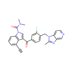 C#Cc1cccc2c1c(C(=O)c1ccc(Cn3c(C)nc4cnccc43)c(F)c1)cn2C(=O)N(C)C ZINC000000600747