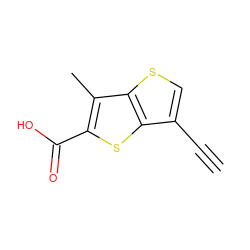 C#Cc1csc2c(C)c(C(=O)O)sc12 ZINC000084709512