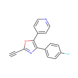 C#Cc1nc(-c2ccc(F)cc2)c(-c2ccncc2)o1 ZINC000103258464