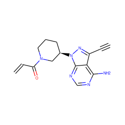 C#Cc1nn([C@@H]2CCCN(C(=O)C=C)C2)c2ncnc(N)c12 ZINC001772634799