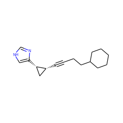 C(#C[C@@H]1C[C@@H]1c1c[nH]cn1)CCC1CCCCC1 ZINC000013795284