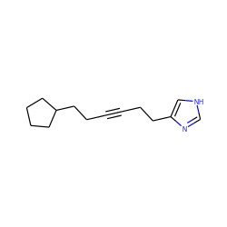 C(#CCCC1CCCC1)CCc1c[nH]cn1 ZINC000013795227