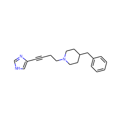 C(#Cc1c[nH]cn1)CCN1CCC(Cc2ccccc2)CC1 ZINC000002007447