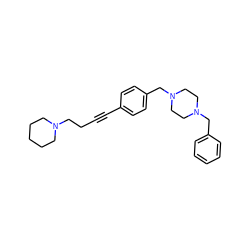 C(#Cc1ccc(CN2CCN(Cc3ccccc3)CC2)cc1)CCN1CCCCC1 ZINC000045317591