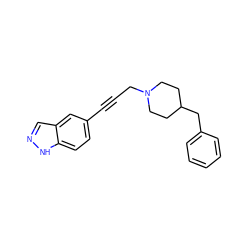 C(#Cc1ccc2[nH]ncc2c1)CN1CCC(Cc2ccccc2)CC1 ZINC000013813186