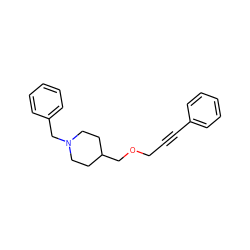 C(#Cc1ccccc1)COCC1CCN(Cc2ccccc2)CC1 ZINC000026401615