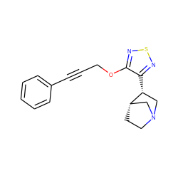 C(#Cc1ccccc1)COc1nsnc1[C@@H]1CN2CC[C@H]1C2 ZINC000001546298