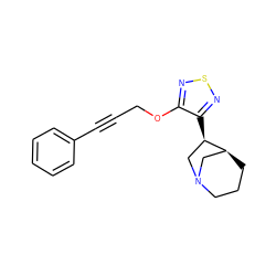 C(#Cc1ccccc1)COc1nsnc1[C@@H]1CN2CCC[C@H]1C2 ZINC000001546300