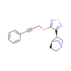 C(#Cc1ccccc1)COc1nsnc1[C@H]1CN2CC[C@@H]1C2 ZINC000026730489