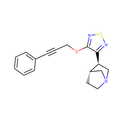 C(#Cc1ccccc1)COc1nsnc1[C@H]1CN2CC[C@H]1C2 ZINC000004423659