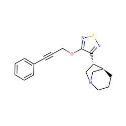 C(#Cc1ccccc1)COc1nsnc1[C@H]1CN2CCC[C@H]1C2 ZINC000004423665