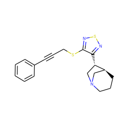 C(#Cc1ccccc1)CSc1nsnc1[C@H]1CN2CCC[C@H]1C2 ZINC000001546299