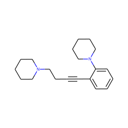 C(#Cc1ccccc1N1CCCCC1)CCN1CCCCC1 ZINC000045286062