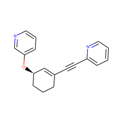 C(#Cc1ccccn1)C1=C[C@H](Oc2cccnc2)CCC1 ZINC000028525096