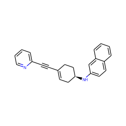 C(#Cc1ccccn1)C1=CC[C@H](Nc2ccc3ccccc3c2)CC1 ZINC000028526592