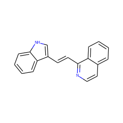 C(=C/c1c[nH]c2ccccc12)\c1nccc2ccccc12 ZINC000008616455