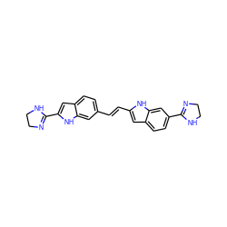 C(=C/c1cc2ccc(C3=NCCN3)cc2[nH]1)\c1ccc2cc(C3=NCCN3)[nH]c2c1 ZINC000006567627