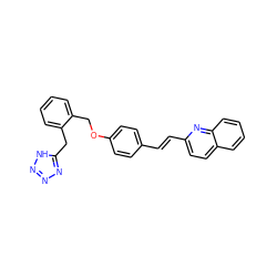 C(=C/c1ccc2ccccc2n1)\c1ccc(OCc2ccccc2Cc2nnn[nH]2)cc1 ZINC000028222325