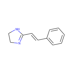 C(=C/c1ccccc1)\C1=NCCN1 ZINC000013520012