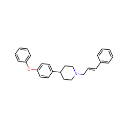 C(=C/c1ccccc1)\CN1CCC(c2ccc(Oc3ccccc3)cc2)CC1 ZINC000013836155