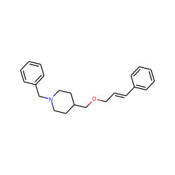 C(=C/c1ccccc1)\COCC1CCN(Cc2ccccc2)CC1 ZINC000001536084