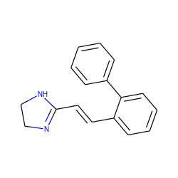 C(=C/c1ccccc1-c1ccccc1)\C1=NCCN1 ZINC001772588408