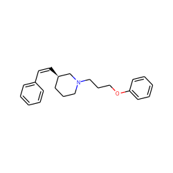 C(=C\[C@@H]1CCCN(CCCOc2ccccc2)C1)\c1ccccc1 ZINC000029327009