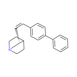 C(=C\[C@H]1CN2CCC1CC2)\c1ccc(-c2ccccc2)cc1 ZINC000013757133