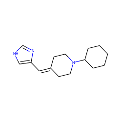 C(=C1CCN(C2CCCCC2)CC1)c1c[nH]cn1 ZINC000013612858