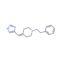 C(=C1CCN(CCc2ccccc2)CC1)c1c[nH]cn1 ZINC000013612877