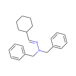 C(=N/N(Cc1ccccc1)Cc1ccccc1)\C1CCCCC1 ZINC000026268928