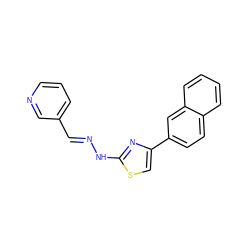 C(=N/Nc1nc(-c2ccc3ccccc3c2)cs1)\c1cccnc1 ZINC000169330860