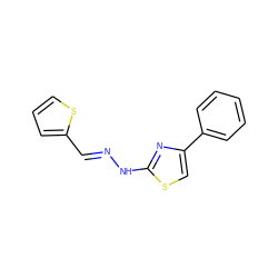 C(=N/Nc1nc(-c2ccccc2)cs1)\c1cccs1 ZINC000007349922