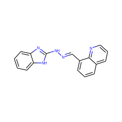 C(=N/Nc1nc2ccccc2[nH]1)\c1cccc2cccnc12 ZINC000005457358