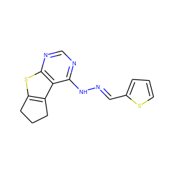 C(=N/Nc1ncnc2sc3c(c12)CCC3)\c1cccs1 ZINC000005051533