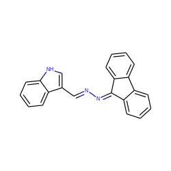 C(=NN=C1c2ccccc2-c2ccccc21)c1c[nH]c2ccccc12 ZINC000254352789