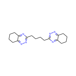 C(CCc1nnc2c(n1)CCCC2)Cc1nnc2c(n1)CCCC2 ZINC000001607465