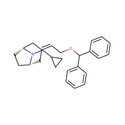 C(COC(c1ccccc1)c1ccccc1)=C1C[C@@H]2CC[C@H](C1)N2CC1CC1 ZINC000073197853