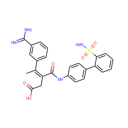 C/C(=C(\CC(=O)O)C(=O)Nc1ccc(-c2ccccc2S(N)(=O)=O)cc1)c1cccc(C(=N)N)c1 ZINC000013442376