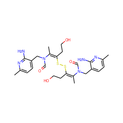 C/C(=C(\CCO)SS/C(CCO)=C(/C)N(C=O)Cc1ccc(C)nc1N)N(C=O)Cc1ccc(C)nc1N ZINC000028976146