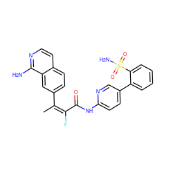 C/C(=C(\F)C(=O)Nc1ccc(-c2ccccc2S(N)(=O)=O)cn1)c1ccc2ccnc(N)c2c1 ZINC000013444920