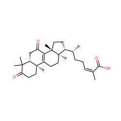 C/C(=C/CC[C@@H](C)[C@H]1CC[C@@]2(C)C3=C(CC[C@]12C)[C@@]1(C)CCC(=O)C(C)(C)[C@@H]1CC3=O)C(=O)O ZINC000033831325