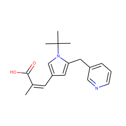 C/C(=C/c1cc(Cc2cccnc2)n(C(C)(C)C)c1)C(=O)O ZINC000028002145