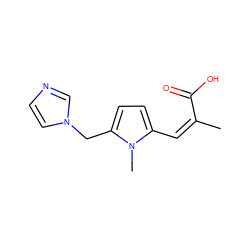 C/C(=C/c1ccc(Cn2ccnc2)n1C)C(=O)O ZINC000027995328