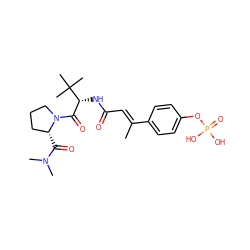 C/C(=C\C(=O)N[C@H](C(=O)N1CCC[C@H]1C(=O)N(C)C)C(C)(C)C)c1ccc(OP(=O)(O)O)cc1 ZINC000653808141