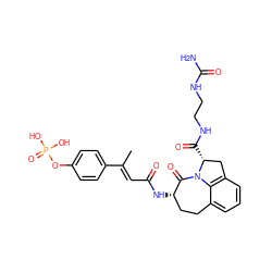 C/C(=C\C(=O)N[C@H]1CCc2cccc3c2N(C1=O)[C@H](C(=O)NCCNC(N)=O)C3)c1ccc(OP(=O)(O)O)cc1 ZINC000071297116