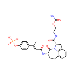 C/C(=C\C(=O)N[C@H]1CCc2cccc3c2N(C1=O)[C@H](C(=O)NCCOC(N)=O)C3)c1ccc(OP(=O)(O)O)cc1 ZINC000071330116