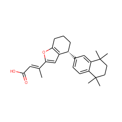 C/C(=C\C(=O)O)c1cc2c(o1)CCC[C@@H]2c1ccc2c(c1)C(C)(C)CCC2(C)C ZINC000013560363