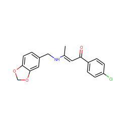 C/C(=C\C(=O)c1ccc(Cl)cc1)NCc1ccc2c(c1)OCO2 ZINC000101084247